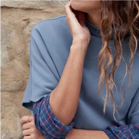 Frank & Eileen Ella The Easiest Dress In Jean Blue Fleece Size Medium - Large - Picture 6 of 13